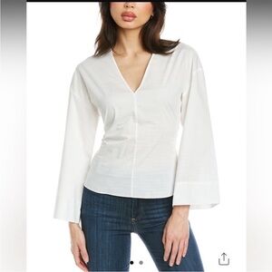 Vince Double V-Neck Top. Size S. NWT.MSRP $350.